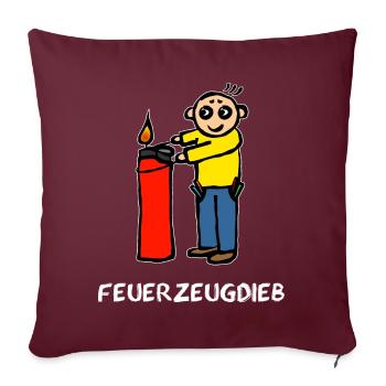 Briquet Voleur Briquet Griffes - Housse de coussin décorative 45 x 45 cm - bordeaux - Devant