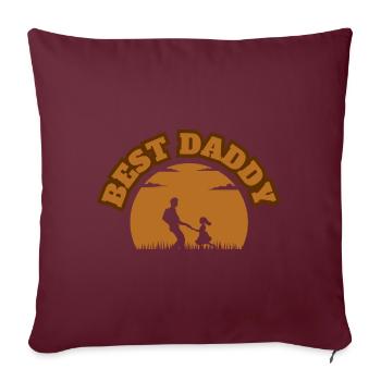 Best Daddy Brown - Sofakissenbezug 45 x 45 cm - Burgunderrot - Vorne