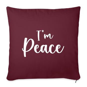 I Come In Peace I'm Peace Funny Matching Couple - Housse de coussin décorative 45 x 45 cm - bordeaux - Devant