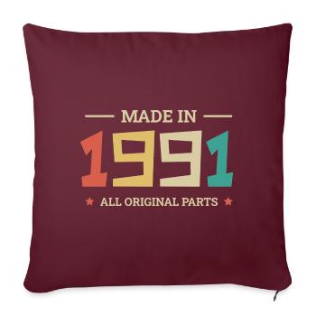 Légendaire Depuis 1991 Original 1991 - Housse de coussin décorative 45 x 45 cm - bordeaux - Devant
