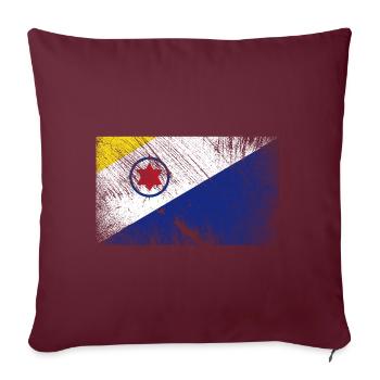 Pavillon Bonaire - Vintage Grunge - Housse de coussin décorative 45 x 45 cm - bordeaux - Devant