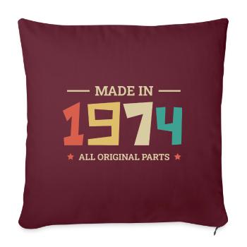 Légendaire Depuis 1974 Original 1974 - Housse de coussin décorative 45 x 45 cm - bordeaux - Devant