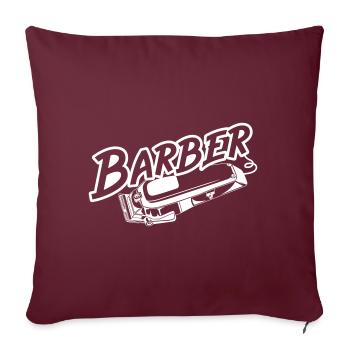 coupe de cheveux de coiffeur - Housse de coussin décorative 45 x 45 cm - bordeaux - Devant