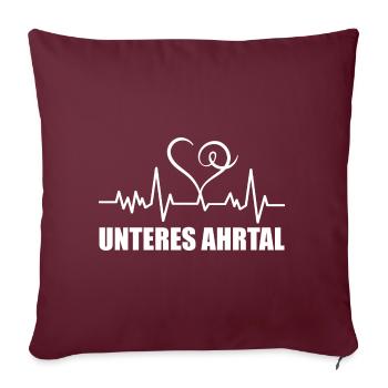 Heartbeat Unteres Ahrtal - Sofakissenbezug 45 x 45 cm - Burgunderrot - Vorne