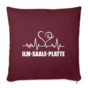 Heartbeat Ilm-Saale-Platte - Sofakissenbezug 45 x 45 cm - Burgunderrot - Vorne