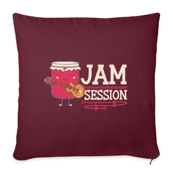 Jam Session Musicien Jelly Wordplay Guitare - Housse de coussin décorative 45 x 45 cm - bordeaux - Devant