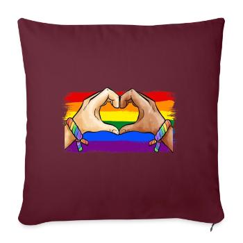 Journée mondiale des réfugiés Droits de l'homme Lutte contre le racisme E. - Housse de coussin décorative 45 x 45 cm - bordeaux - Devant