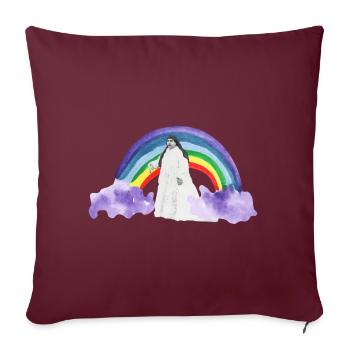 Princesse persane Zahra Khanom - Princesse iran - Housse de coussin décorative 45 x 45 cm - bordeaux - Devant