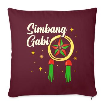 Pinoy Christmas Design für stolze Filipinos - Sofakissenbezug 45 x 45 cm - Burgunderrot - Vorne
