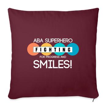 Thérapeute ABA Appréciation professionnelle Accéléré BCBA - Housse de coussin décorative 45 x 45 cm - bordeaux - Devant