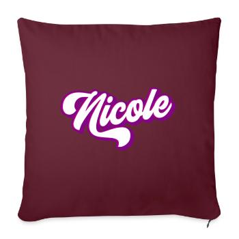 Nicole | Couleurs changeantes - Housse de coussin décorative 45 x 45 cm - bordeaux - Devant
