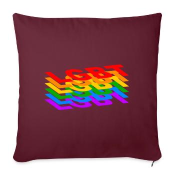 Les personnes LGBT - Housse de coussin décorative 45 x 45 cm - bordeaux - Devant