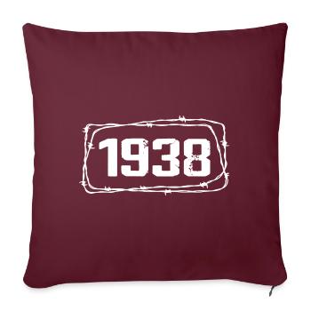 Vintage Fabriqué En 1938 - Anniversaire 86 ans - Housse de coussin décorative 45 x 45 cm - bordeaux - Devant