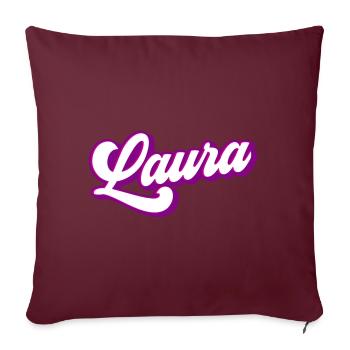 Laura | Farben änderbar - Sofakissenbezug 45 x 45 cm - Burgunderrot - Vorne