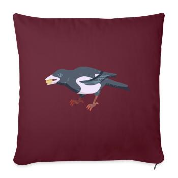 Pie - Housse de coussin décorative 45 x 45 cm - bordeaux - Devant