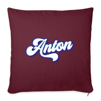 Anton | Farben änderbar - Sofakissenbezug 45 x 45 cm - Burgunderrot - Vorne