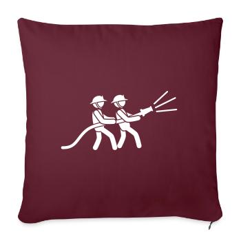 Équipe icône pompier pompier - Housse de coussin décorative 45 x 45 cm - bordeaux - Devant