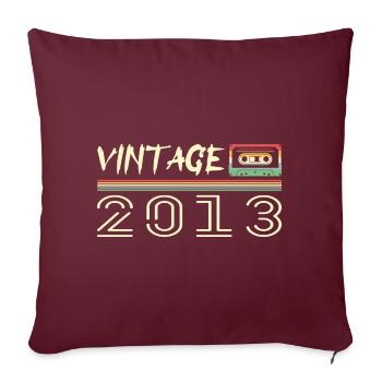 2013 Original 2013 Rétro Cadeau Anniversaire 2013 - Housse de coussin décorative 45 x 45 cm - bordeaux - Devant