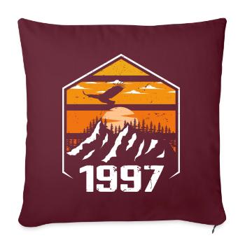 Anniversaire 1997 Millésime 1997 Fabriqué en 1997 - Housse de coussin décorative 45 x 45 cm - bordeaux - Devant