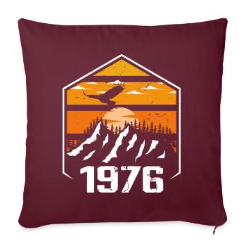 Jubiläum 1976 Jahrgang 1976 Baujahr 1976 - Sofakissenbezug 45 x 45 cm - Burgunderrot - Vorne