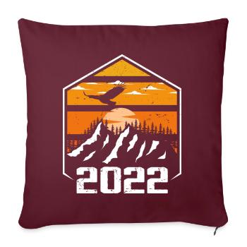 Anniversaire 2022 Millésime 2022 Fabriqué en 2022 - Housse de coussin décorative 45 x 45 cm - bordeaux - Devant