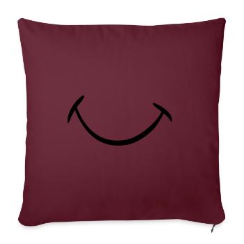 Faites un sourire - Housse de coussin décorative 45 x 45 cm - bordeaux - Devant