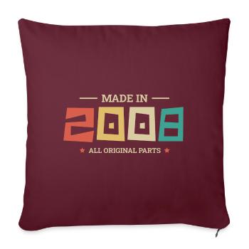 Légendaire Depuis 2008 Original 2008 - Housse de coussin décorative 45 x 45 cm - bordeaux - Devant