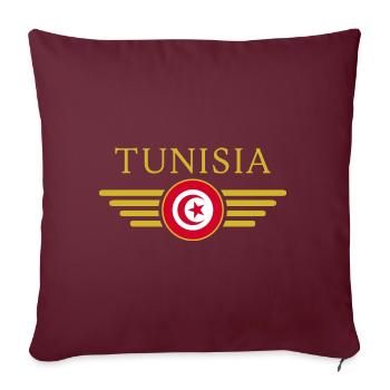 Ich liebe Tunesien, Eleganz Stil Design T-Shirt - Sofakissenbezug 45 x 45 cm - Burgunderrot - Vorne
