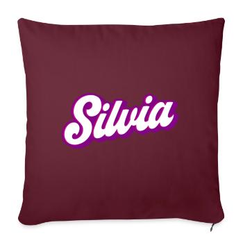 Silvia | Farben änderbar - Sofakissenbezug 45 x 45 cm - Burgunderrot - Vorne