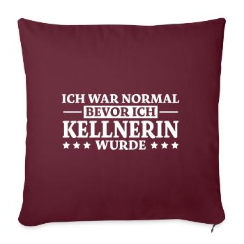 Kellnerin Spruch Kellner Beruf Kellnerin Geschenk - Sofakissenbezug 45 x 45 cm - Burgunderrot - Vorne