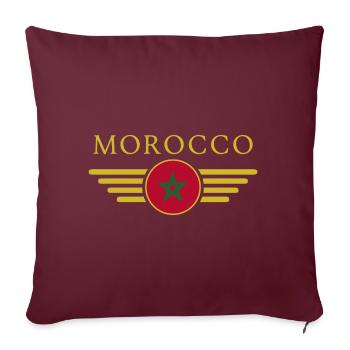 J’aime la République tchèque, T-shirt design de style élégance - Housse de coussin décorative 45 x 45 cm - bordeaux - Devant