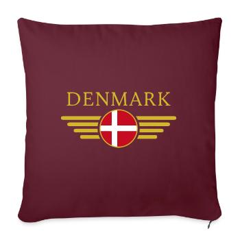 J’aime le Danemark, l’élégance style design vêtements - Housse de coussin décorative 45 x 45 cm - bordeaux - Devant