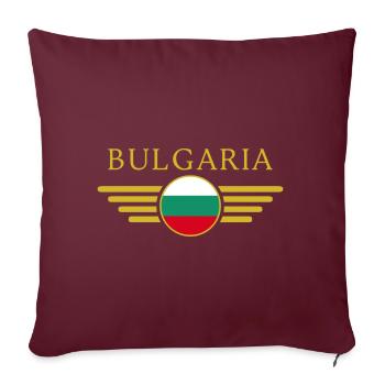 J’aime la Bulgarie, Style Design T-shirt, Vêtements - Housse de coussin décorative 45 x 45 cm - bordeaux - Devant