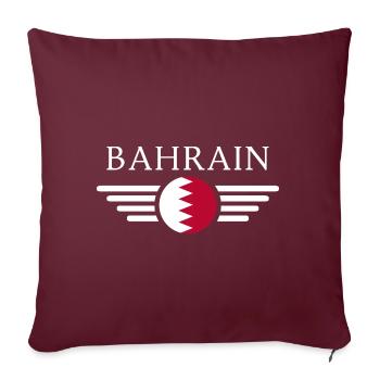 J’aime Bahreïn, T-shirt design de style élégance - Housse de coussin décorative 45 x 45 cm - bordeaux - Devant