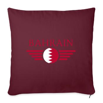 J’aime Bahreïn, T-shirt design de style élégance - Housse de coussin décorative 45 x 45 cm - bordeaux - Devant