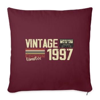 1997 Vintage Rétro Cadeau D'anniversaire 1997 - Housse de coussin décorative 45 x 45 cm - bordeaux - Devant