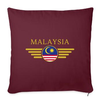 J’aime la Malaisie, T-shirt design de style élégance - Housse de coussin décorative 45 x 45 cm - bordeaux - Devant