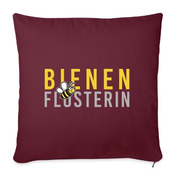 Bienenflüsterin Biene Imkerin bee Bienenkönigin - Sofakissenbezug 45 x 45 cm - Burgunderrot - Vorne