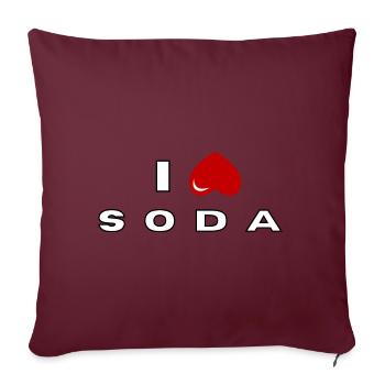 Ich hasse Soda - Sofakissenbezug 45 x 45 cm - Burgunderrot - Vorne