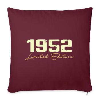 1952 Édition Limitée - 1952 Cadeau D'anniversaire - Housse de coussin décorative 45 x 45 cm - bordeaux - Devant