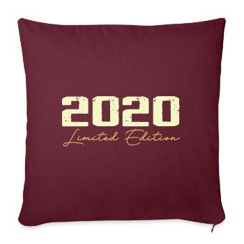 2020 Édition Limitée - 2020 Cadeau D'anniversaire - Housse de coussin décorative 45 x 45 cm - bordeaux - Devant