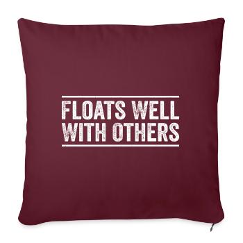 Summer River schwimmt gut mit anderen Float Trip - Sofakissenbezug 45 x 45 cm - Burgunderrot - Vorne
