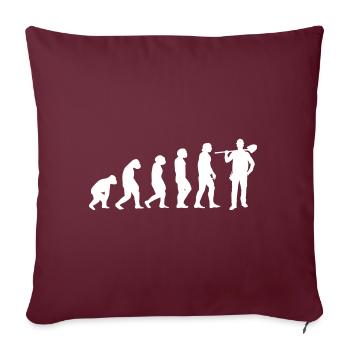 Evolution Asphaltbauer - Sofakissenbezug 45 x 45 cm - Burgunderrot - Vorne