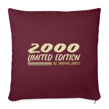 2000 Geburtstag Geschenkidee 2000 - Sofakissenbezug 45 x 45 cm - Burgunderrot - Vorne