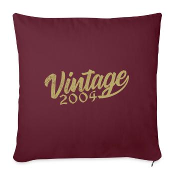 2004 Vintage 2004 Cadeau D'anniversaire 2004 Rétro - Housse de coussin décorative 45 x 45 cm - bordeaux - Devant
