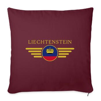 Ich liebe Lichtenstein, Eleganz Stil Design T-Shir - Sofakissenbezug 45 x 45 cm - Burgunderrot - Vorne