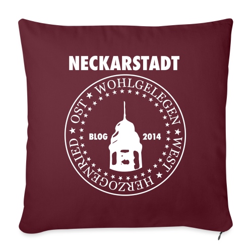 Neckarstadt – Blog seit 2014 (Logo hell) - Sofakissenbezug 45 x 45 cm