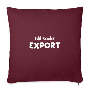 Modifier l’exportation du rendu - Filmmaker - Housse de coussin décorative 45 x 45 cm - bordeaux - Devant