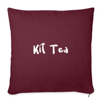 Kit Thé - Chats - Housse de coussin décorative 45 x 45 cm - bordeaux - Devant