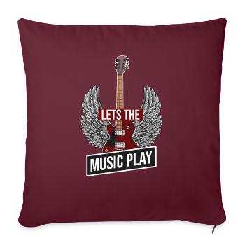 Blue-Let’s Rock - Housse de coussin décorative 45 x 45 cm - bordeaux - Devant